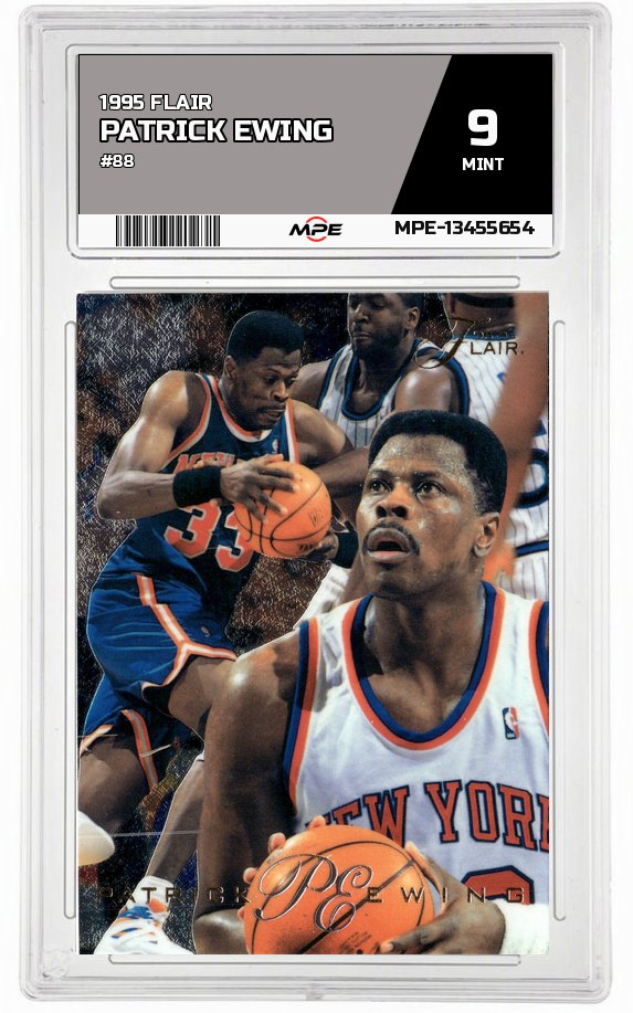 1995 FLAIR #88 PATRICK EWING MPE 9 MINT — graded card auctioned from the MPE vault