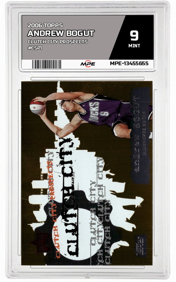 2006 TOPPS CLUTCH CITY PROSPECTS #CSP1 ANDREW BOGUT MPE 9 MINT — graded card auctioned from the MPE vault