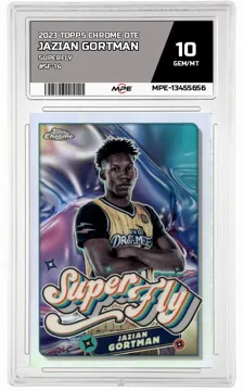 2023 TOPPS CHROME OTE SUPERFLY #SF-14 JAZIAN GORTMAN MPE 10 GEM/MT — graded card up for auction
