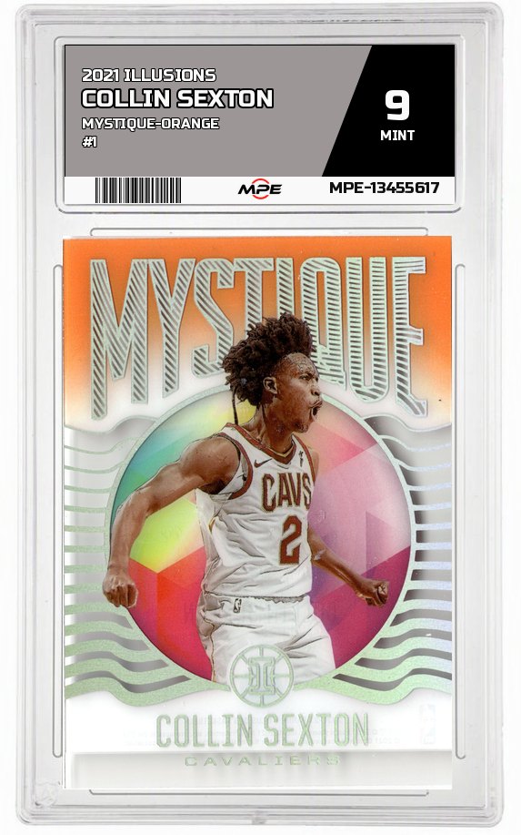 2021 ILLUSIONS MYSTIQUE-ORANGE #1 COLLIN SEXTON MPE 9 MINT — graded card auctioned from the MPE vault