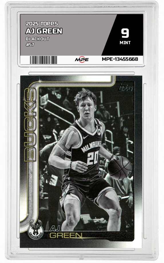 2025 TOPPS BLACKOUT #57 AJ GREEN MPE 9 MINT — graded card auctioned from the MPE vault