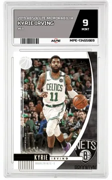 2019 ABSOLUTE MEMORABILIA #68 KYRIE IRVING MPE 9 MINT — graded card up for auction
