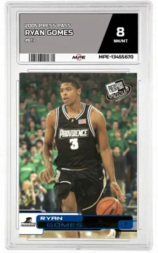 2005 PRESS PASS #B13 RYAN GOMES MPE 8 NM/MT — graded card up for auction