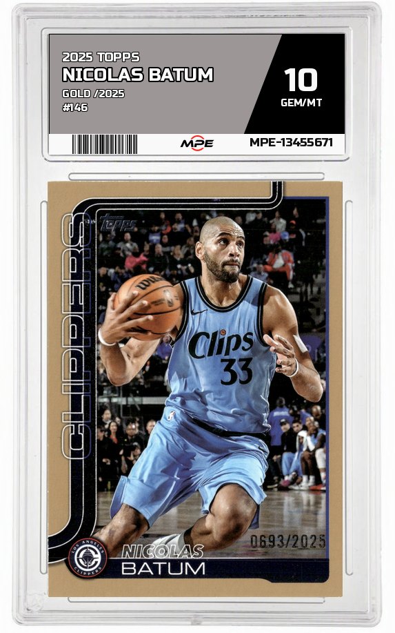 2025 TOPPS Gold /2025 #146 NICOLAS BATUM MPE 10 GEM/MT — graded card auctioned from the MPE vault