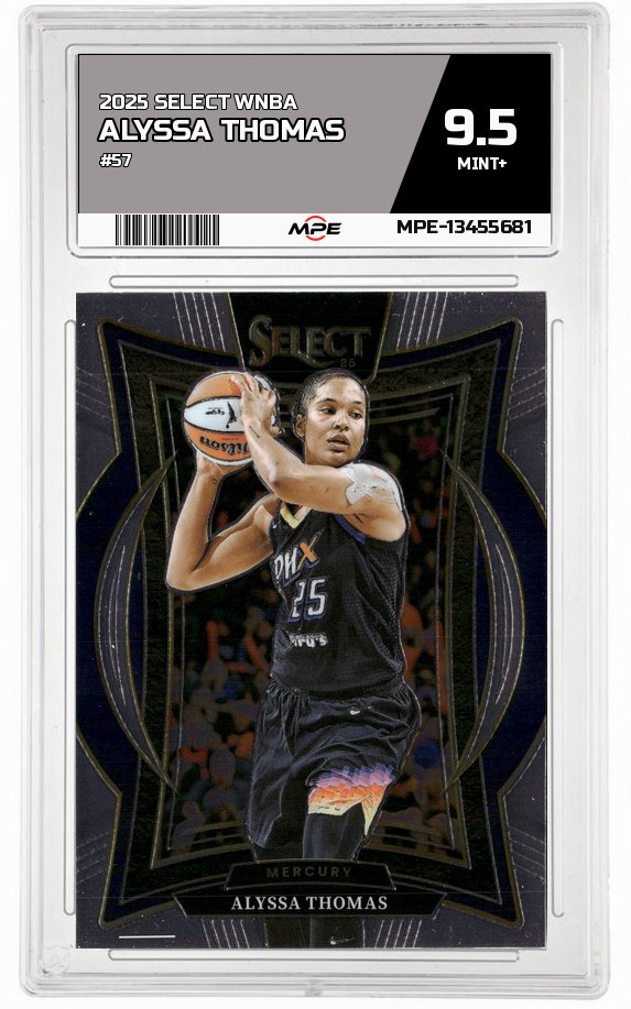 2025 SELECT WNBA #57 ALYSSA THOMAS MPE 9.5 MINT+ — graded card auctioned from the MPE vault