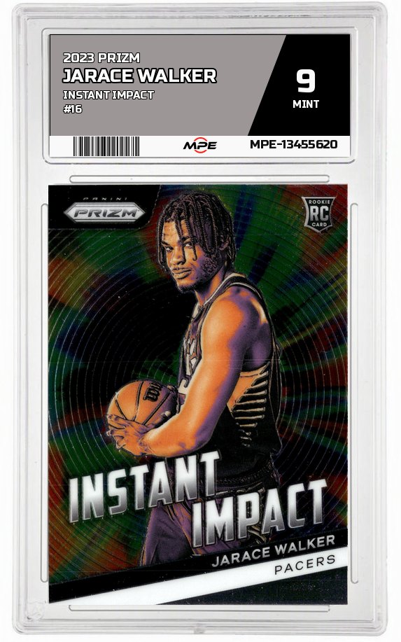 2023 PRIZM INSTANT IMPACT #16 JARACE WALKER MPE 9 MINT — graded card auctioned from the MPE vault