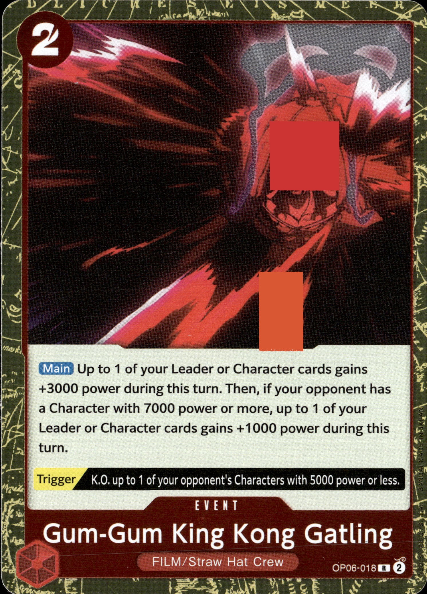 2024 One Piece Op06 En Gum-Gum King Kong Gatling graded slab