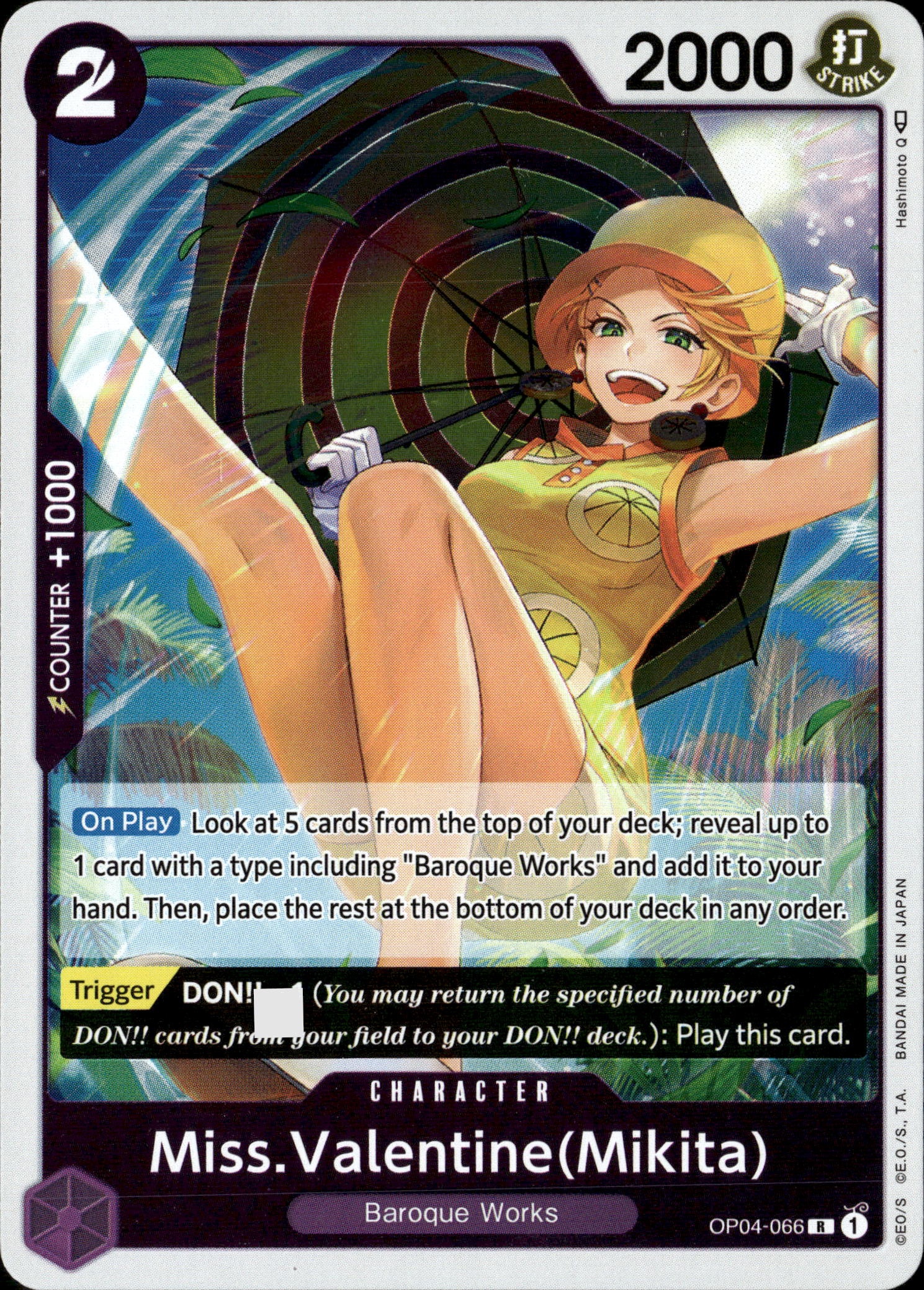 2023 One Piece Op04 En Miss.Valentine(Mikita) graded slab
