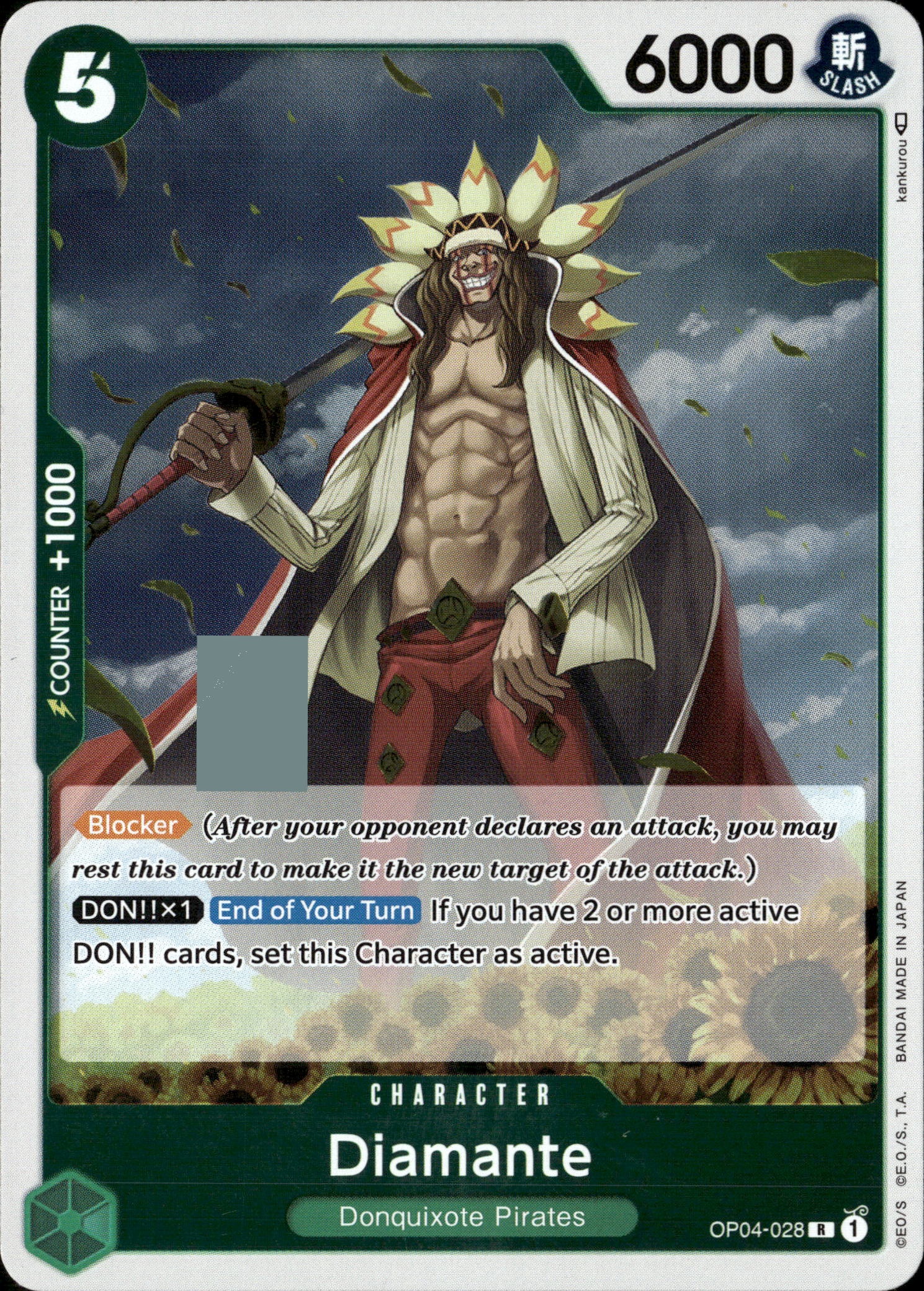 2023 One Piece Op04 En Diamante graded slab