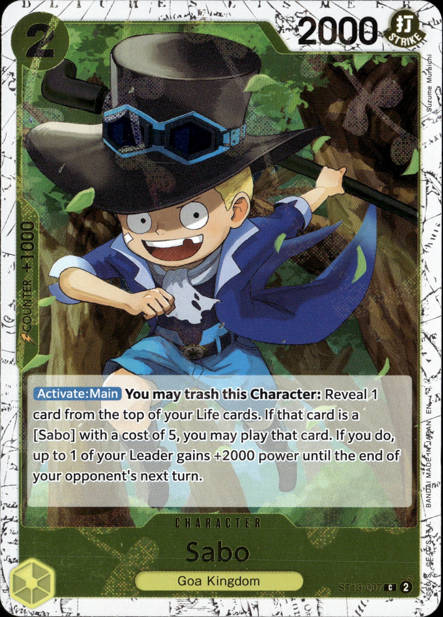 2024 One Piece St13 En Sabo graded slab