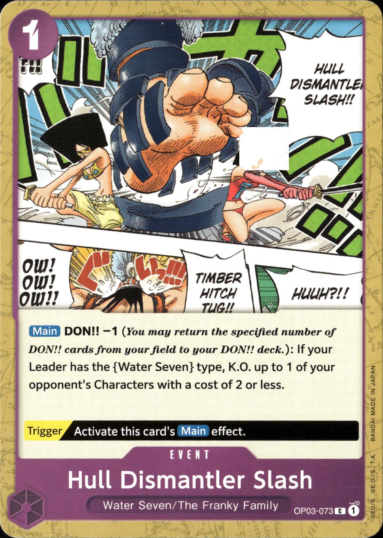 2023 One Piece Op03 En Hull Dismantler Slash graded slab