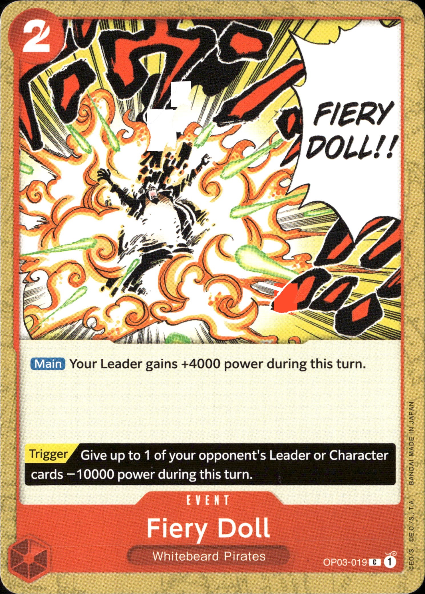 2023 One Piece Op03 En Fiery Doll graded slab