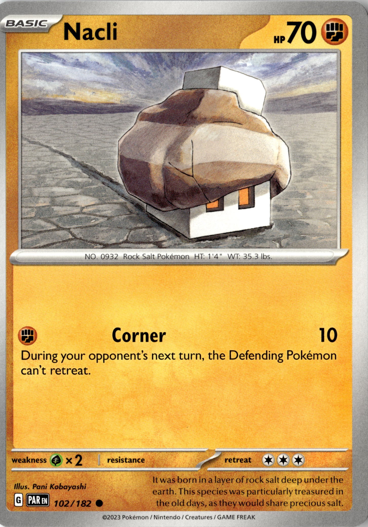 2023 Pokemon Par En Nacli graded slab
