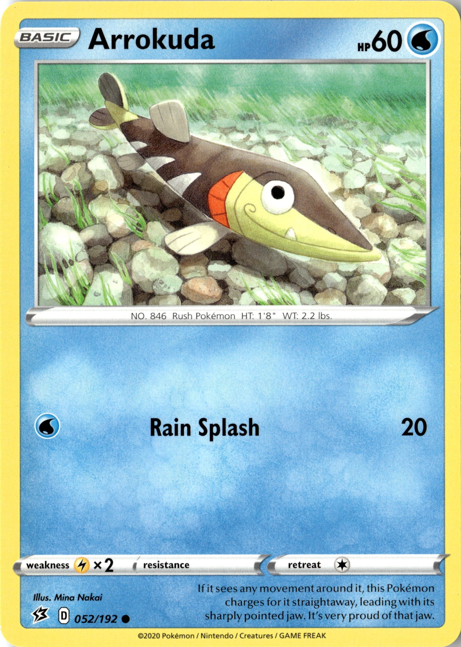 2020 Pokemon Rcl En Arrokuda graded slab