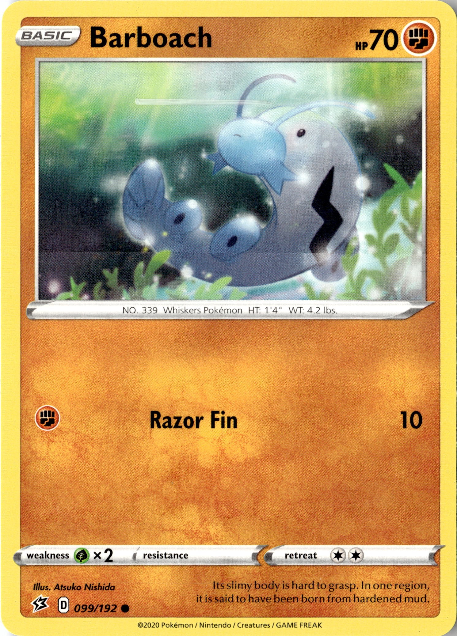 2020 Pokemon Rcl En Barboach graded slab