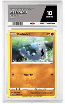 2020 POKEMON RCL EN Rebel Clash #099 BARBOACH MPE 10 GEM/MT — graded card up for auction