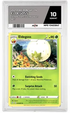 2021 POKEMON SHF EN Shining Fates Shiny Vault #015 Eldegoss MPE 10 GEM/MT — graded card up for auction