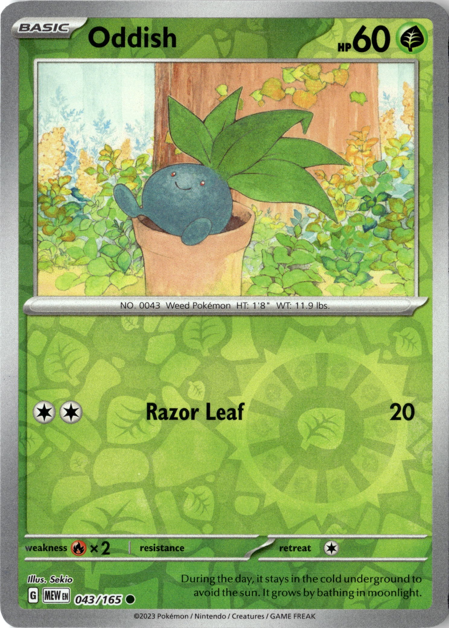2023 Pokemon Mew En Oddish graded slab