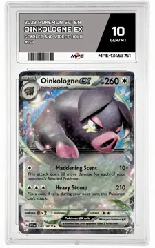 2023 POKEMON SV1 EN Scarlet and Violet-HOLO #158 Oinkologne EX MPE 10 GEM/MT — graded card up for auction
