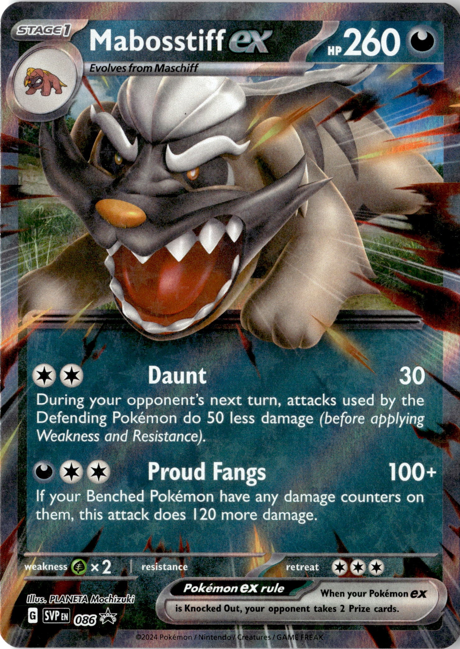 2022 Pokemon Svp En Mabostiff Ex graded slab
