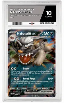 2022 POKEMON SVP EN Scarlet and Violet Promos-HOLO #086 MABOSTIFF EX MPE 10 GEM/MT — graded card up for auction