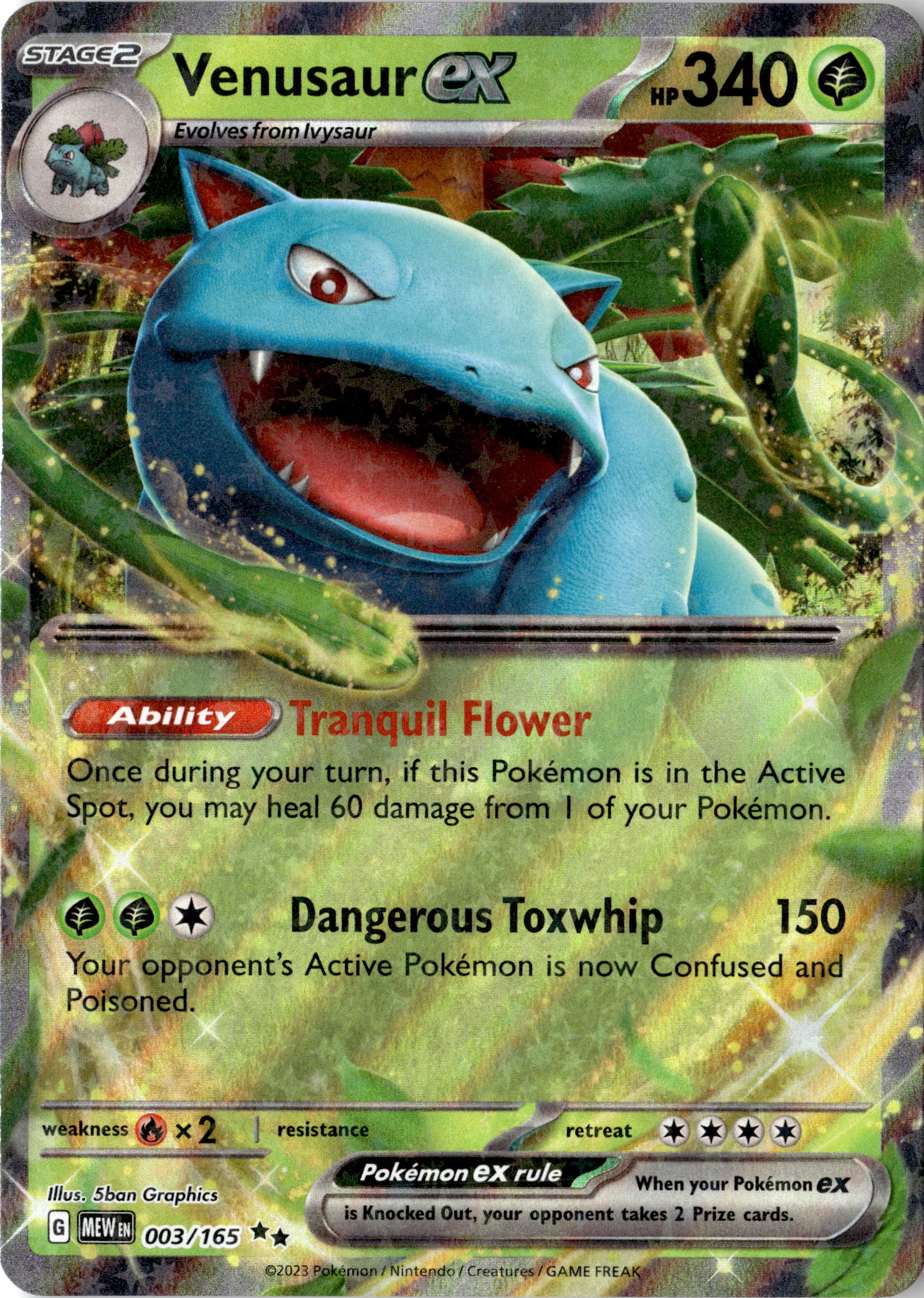 Venusaur EX graded slab