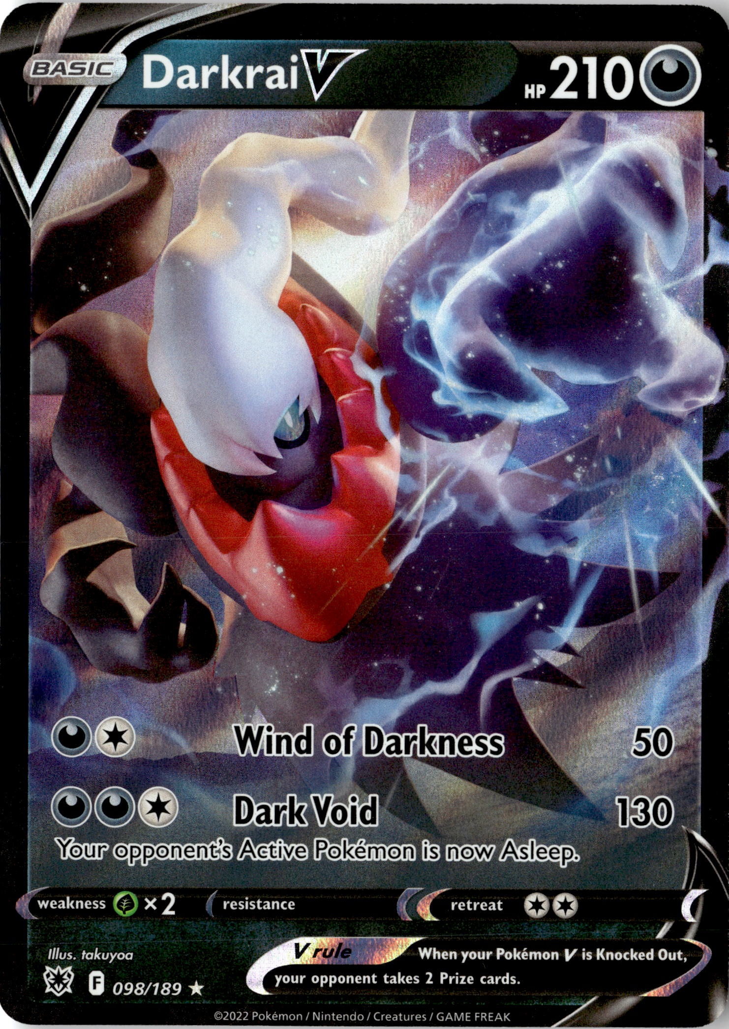 2022 Pokemon Asr En Darkrai V graded slab