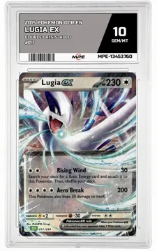2015 POKEMON DCR EN Double Crisis-HOLO #017 LUGIA EX MPE 10 GEM/MT — graded card up for auction