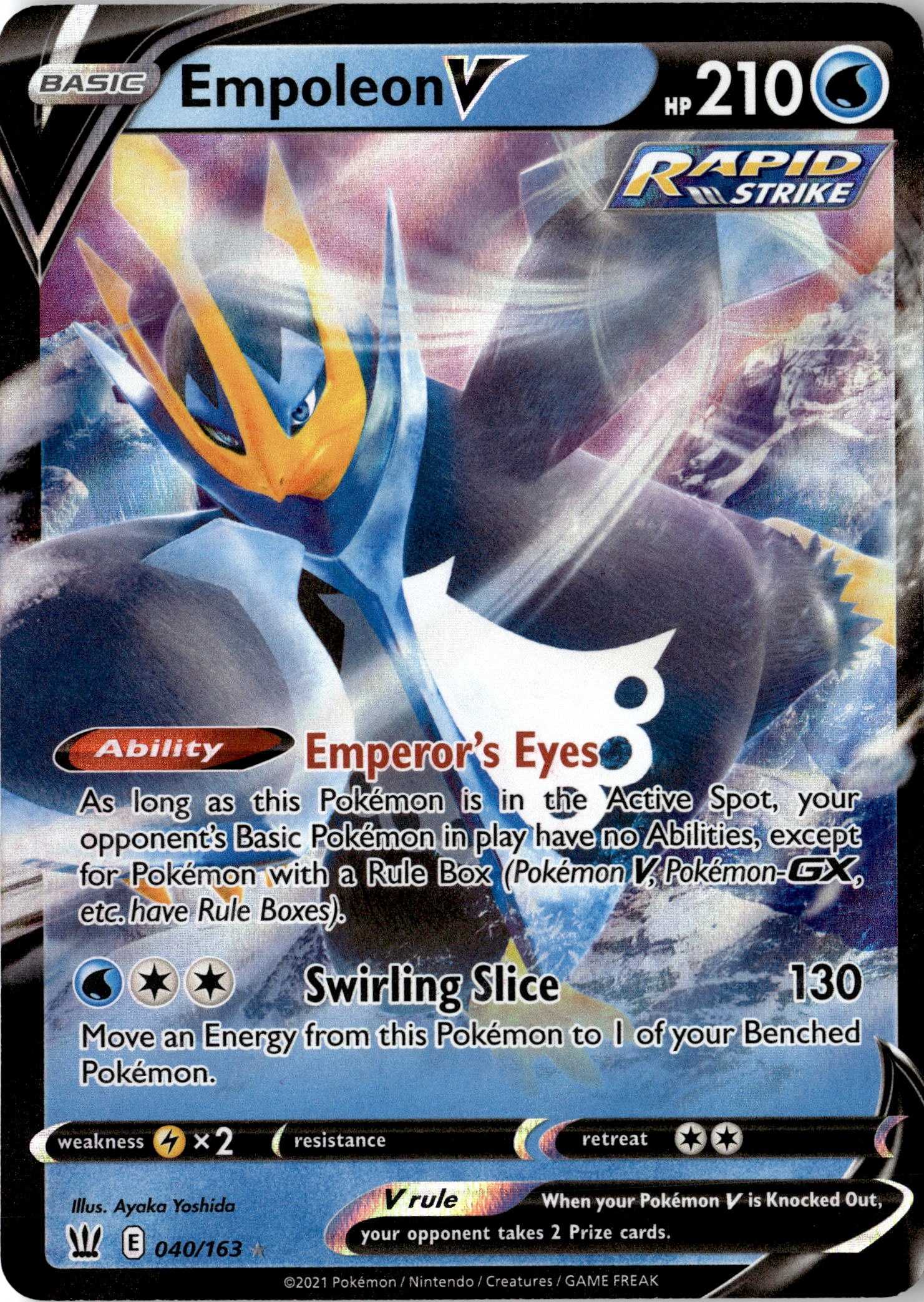 2021 Pokemon Bst En Empoleon V graded slab