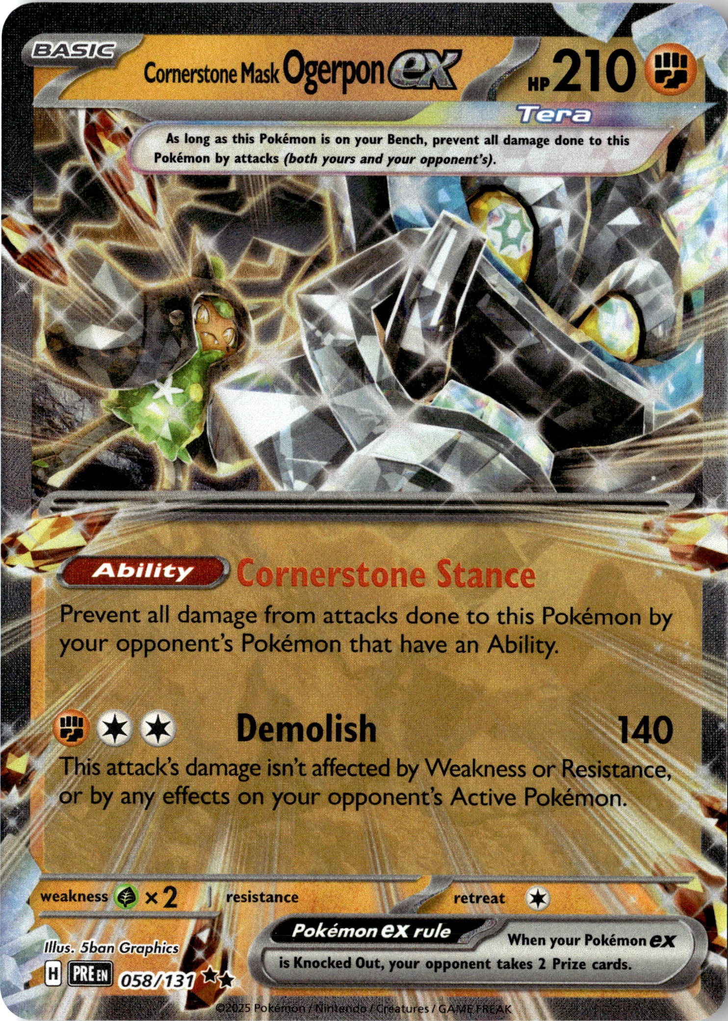 Cornerstone Mask Ogerpon EX graded slab