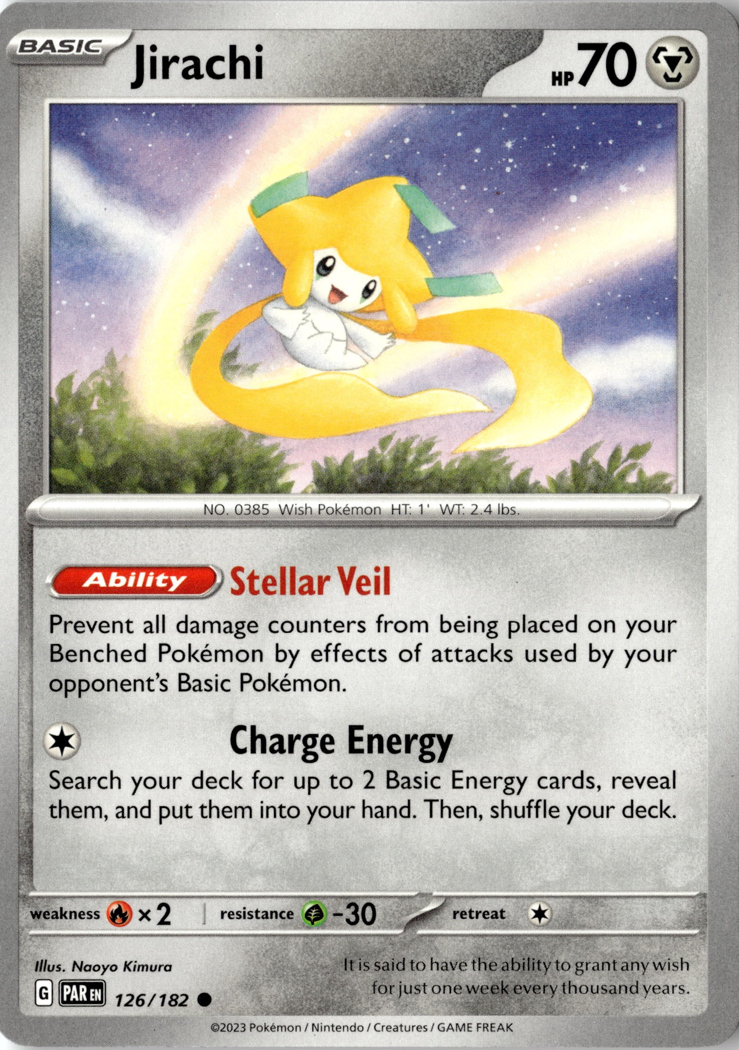 2023 Pokemon Par En Jirachi graded slab