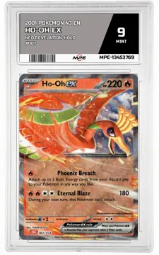 2001 POKEMON N3 EN Neo Revelation-HOLO #007 HO-OH EX MPE 9 MINT — graded card up for auction