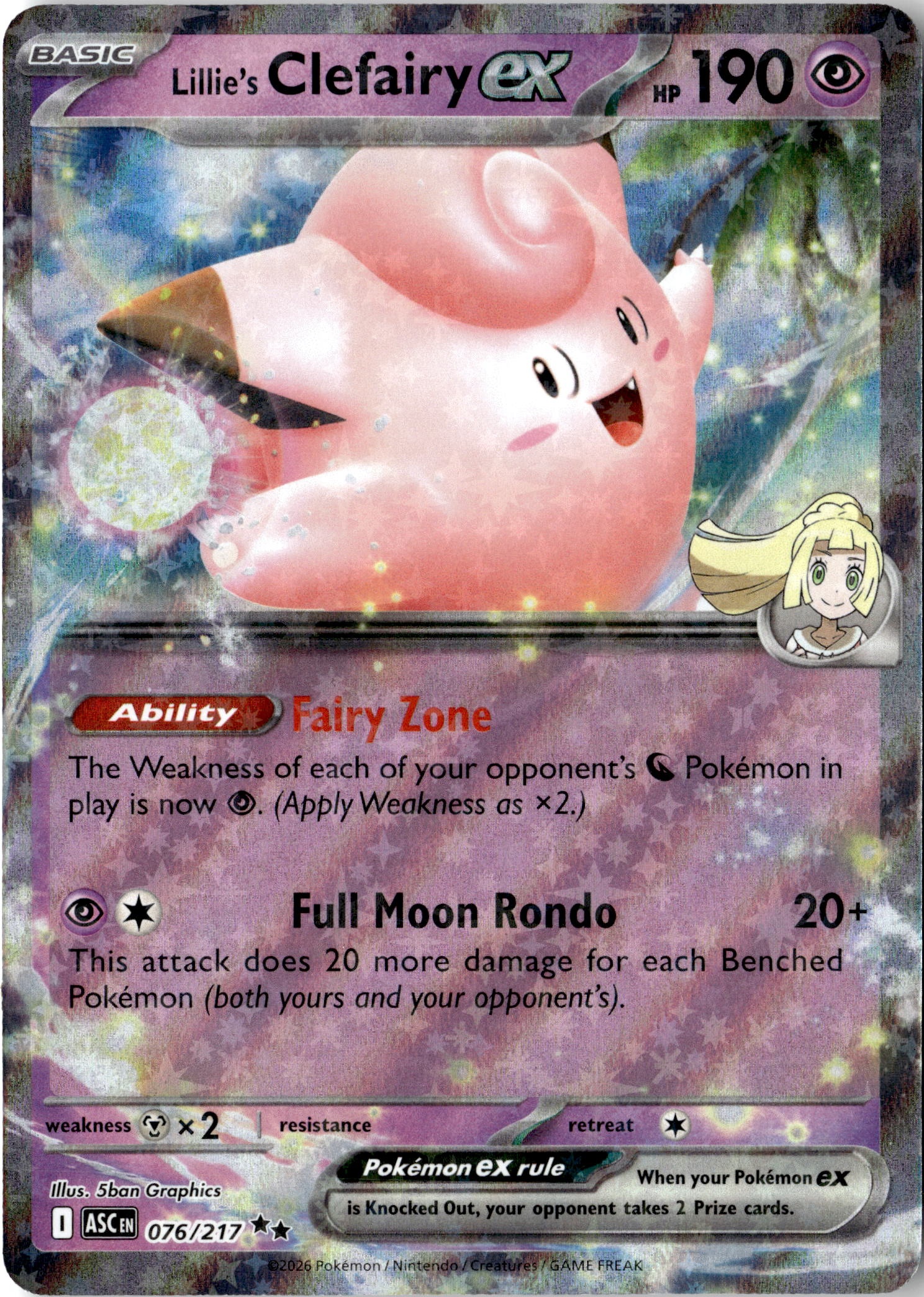 Lillie's Clefairy EX graded slab