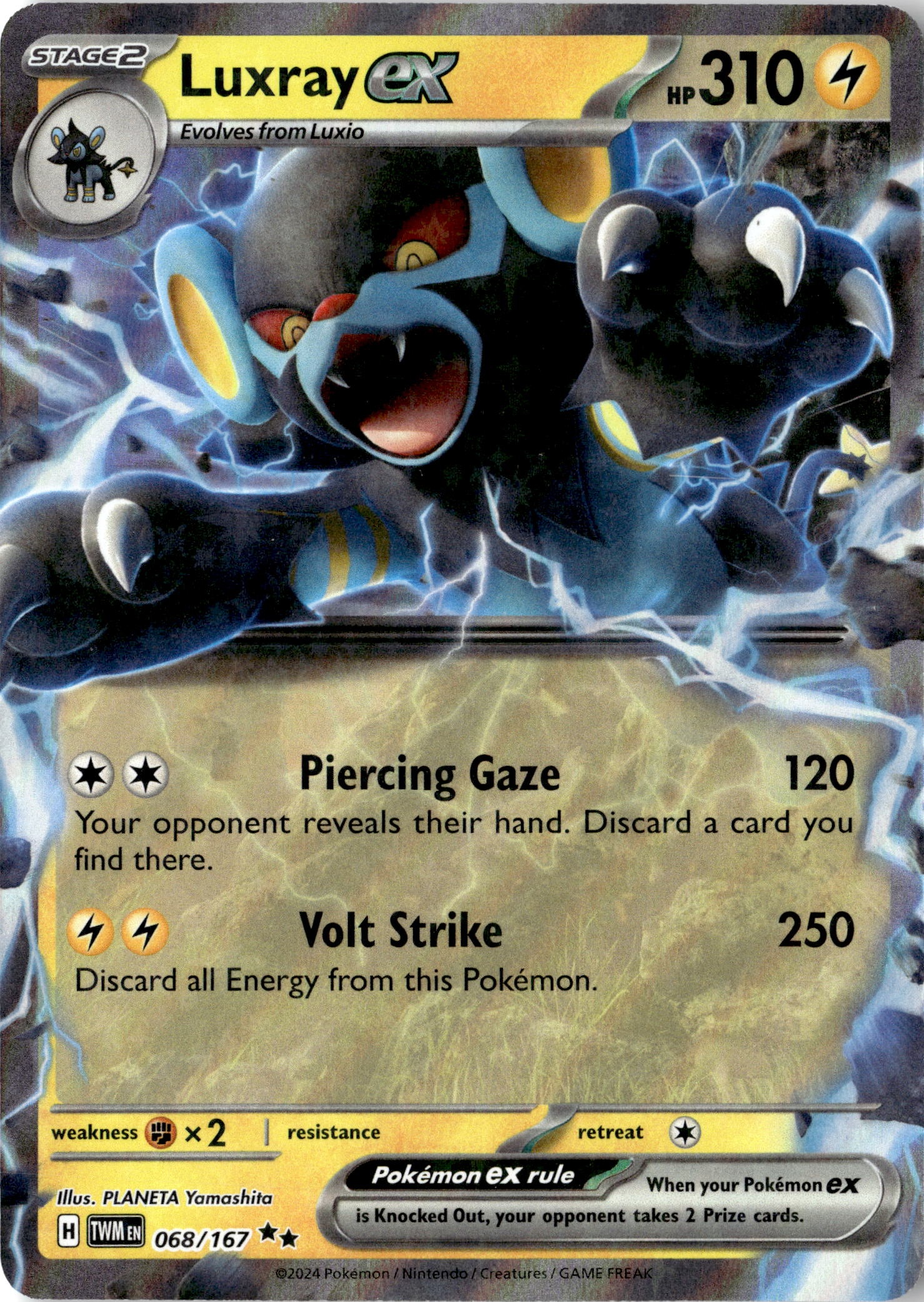 2024 Pokemon Twm En Luxray EX graded slab