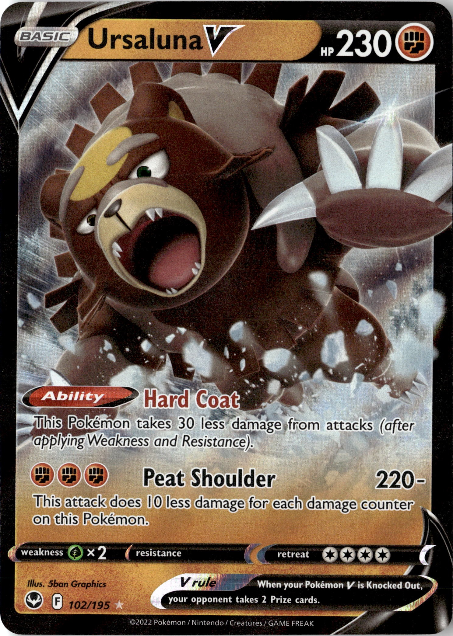 2022 Pokemon Sit En Ursaluna V graded slab