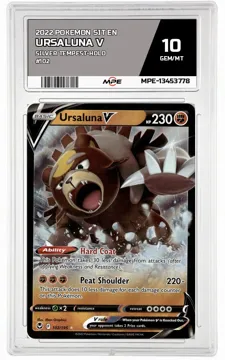 2022 POKEMON SIT EN Silver Tempest-HOLO #102 Ursaluna V MPE 10 GEM/MT — graded card up for auction