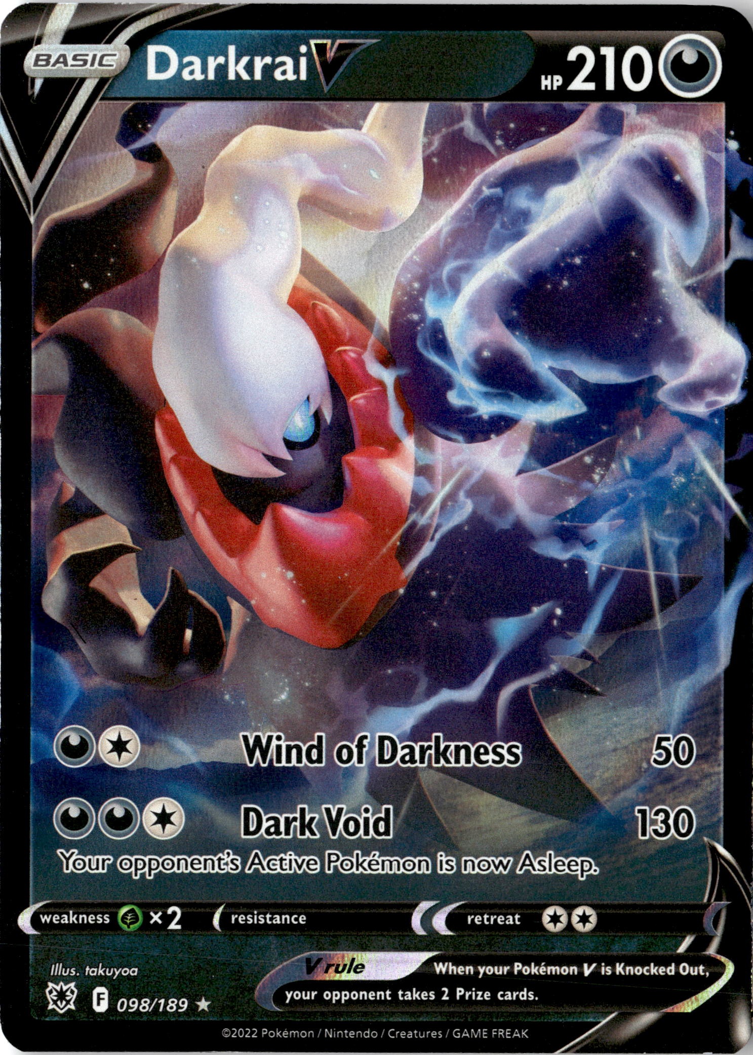 2022 Pokemon Asr En Darkrai V graded slab