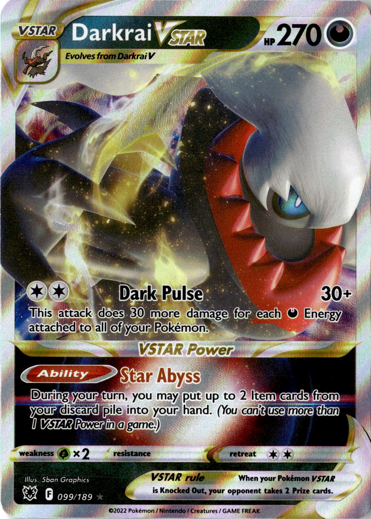 Darkrai VSTAR graded slab