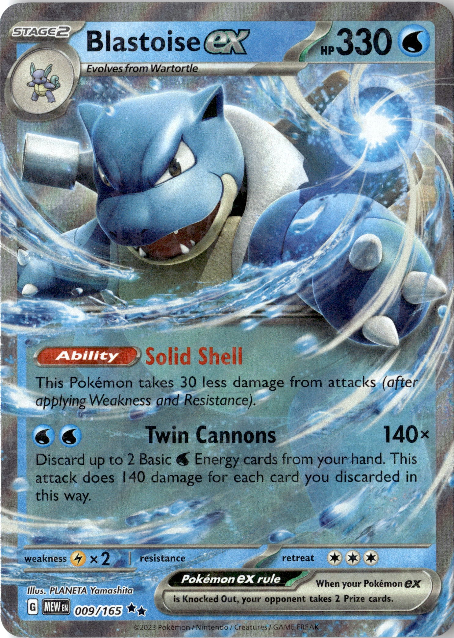 2023 Pokemon Mew En Blastoise EX graded slab