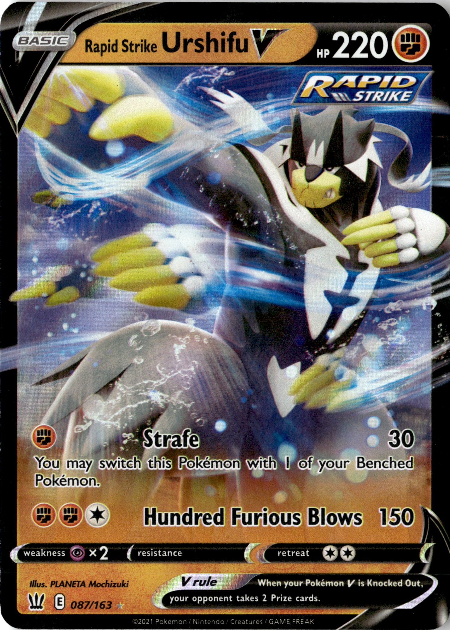 2021 Pokemon Bst En Rapid Strike Urshifu V graded slab