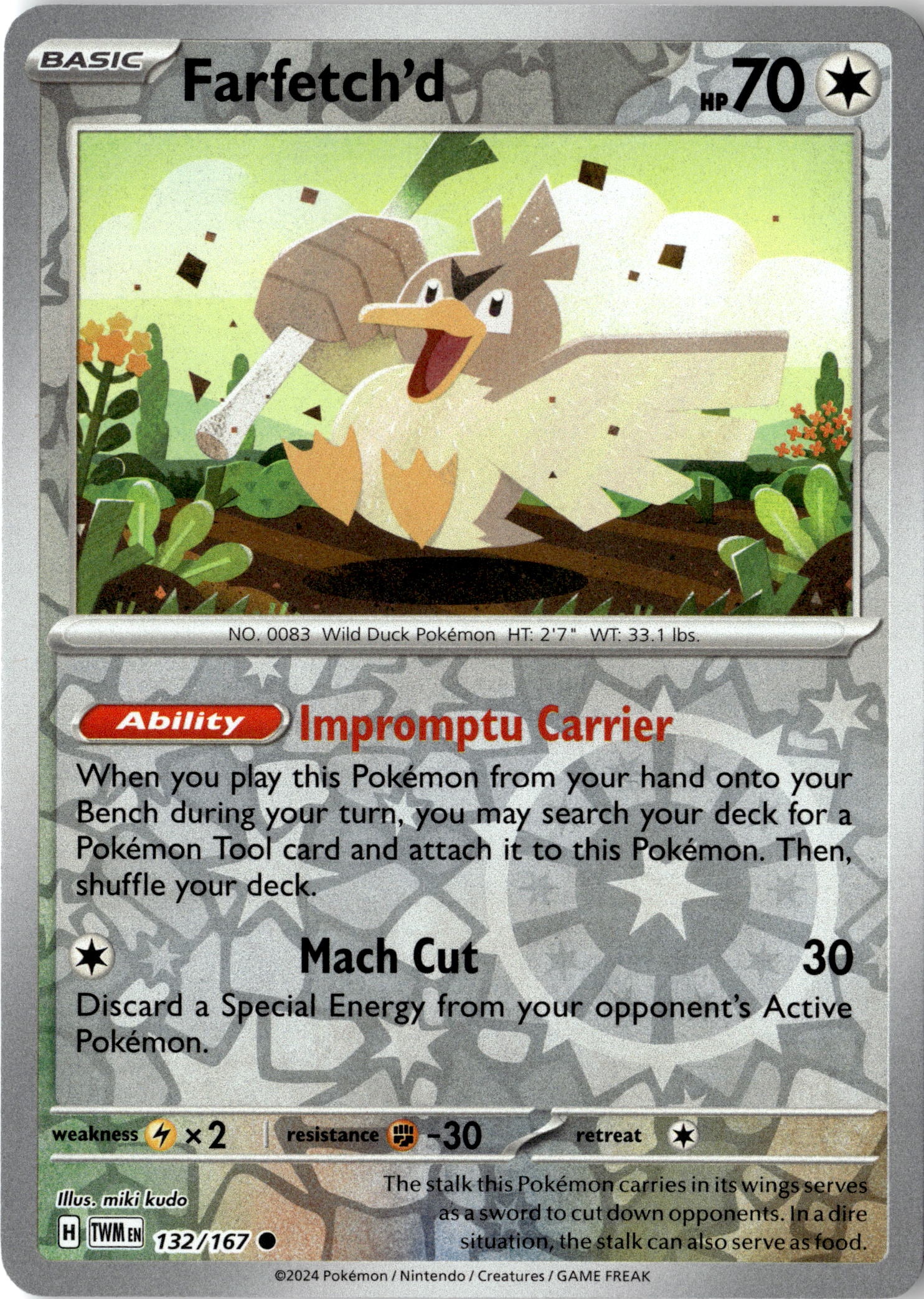 2024 Pokemon Twm En Farfetch'd graded slab