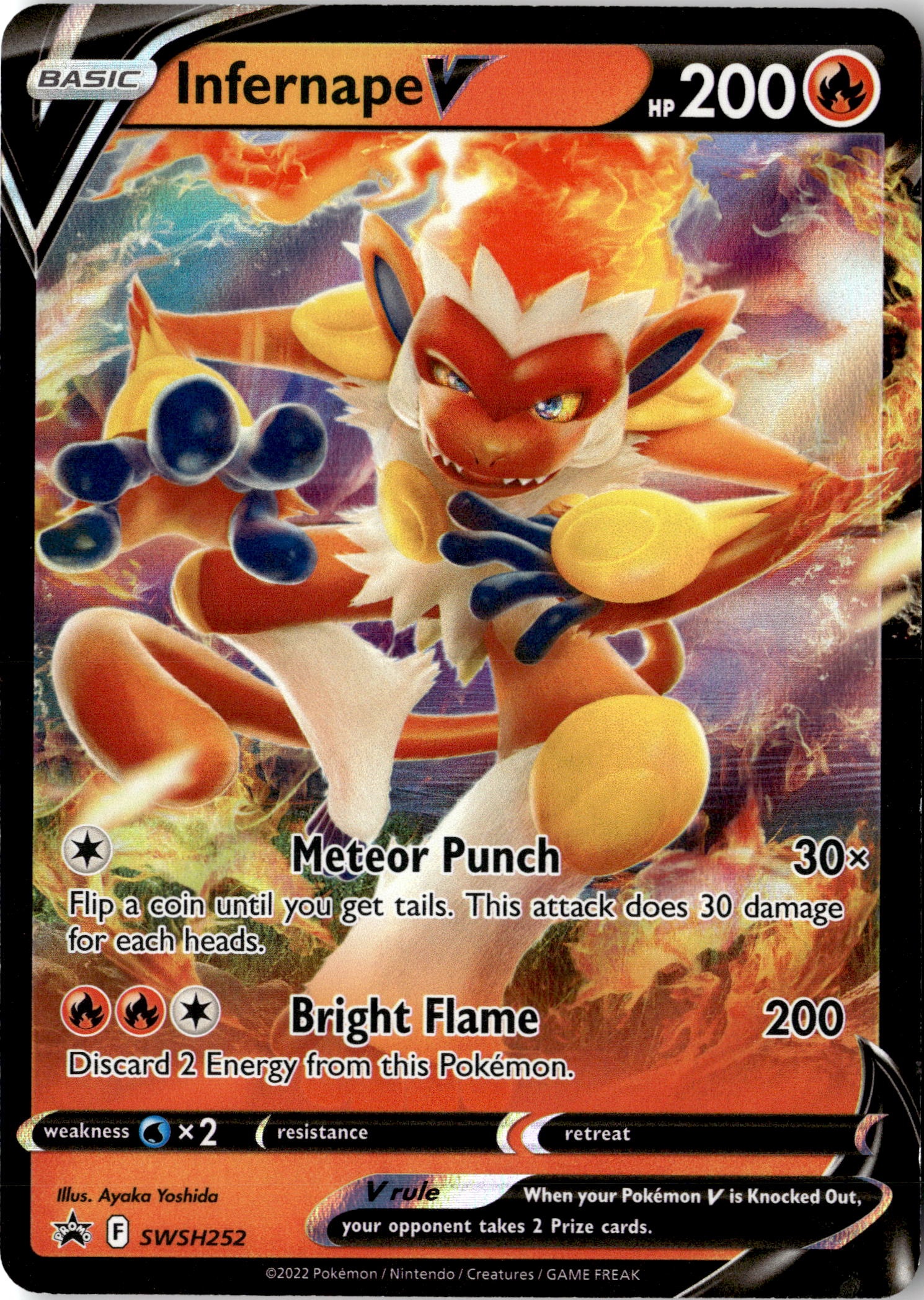 2022 Pokemon Sword And Shield Infernape V graded slab