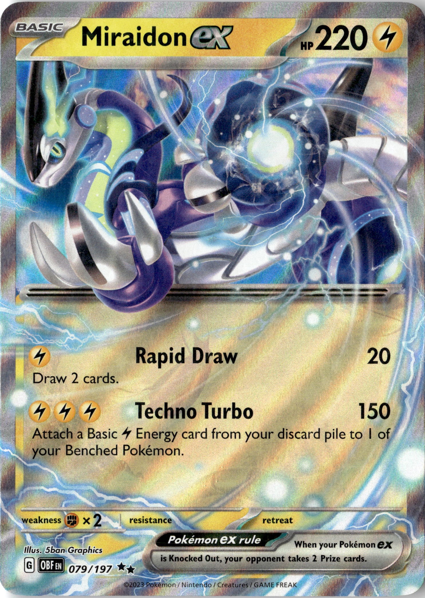 2023 Pokemon Obf En Miraidon EX graded slab