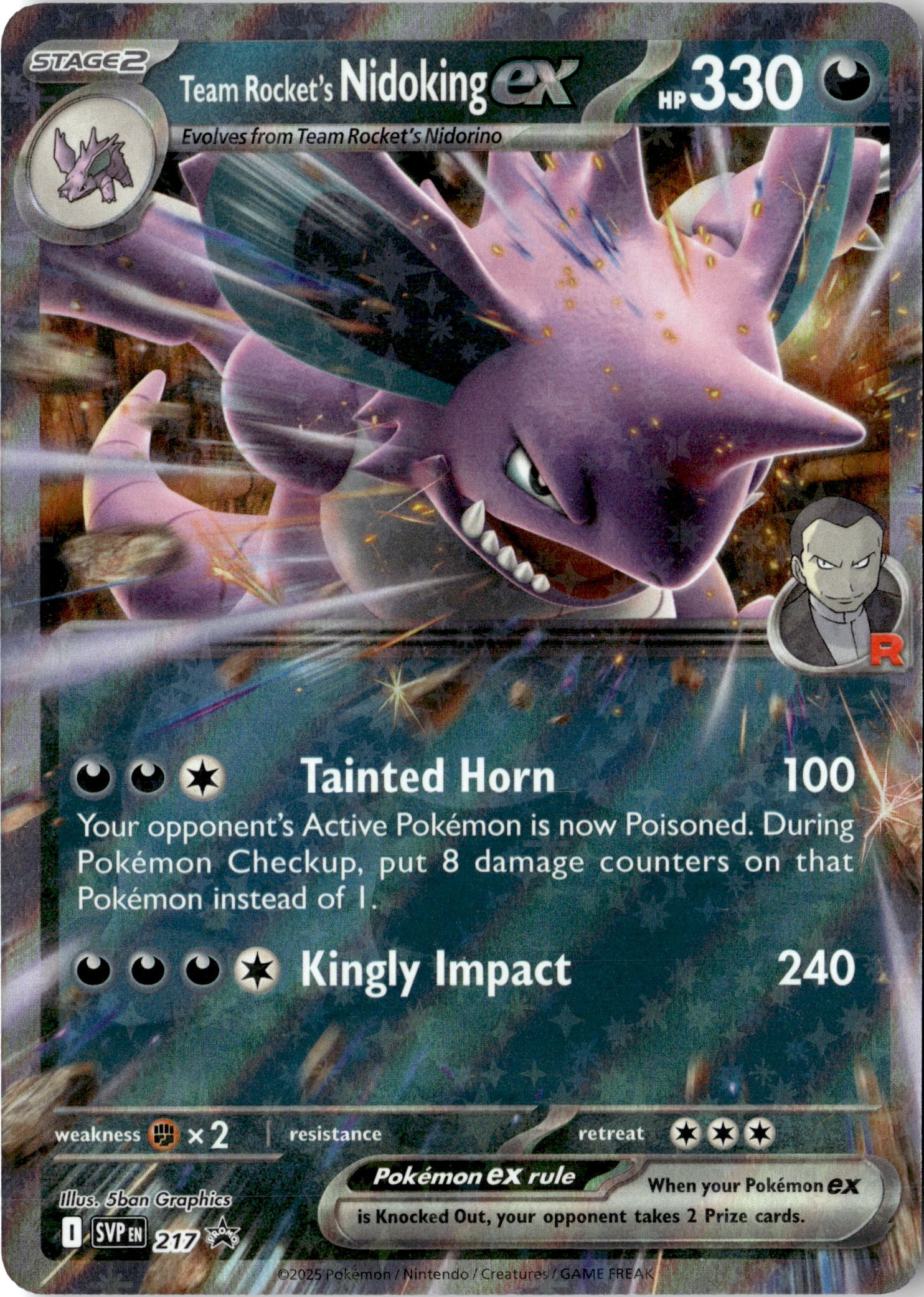 2022 Pokemon Svp En Team Rocket'S Nidoking Ex graded slab