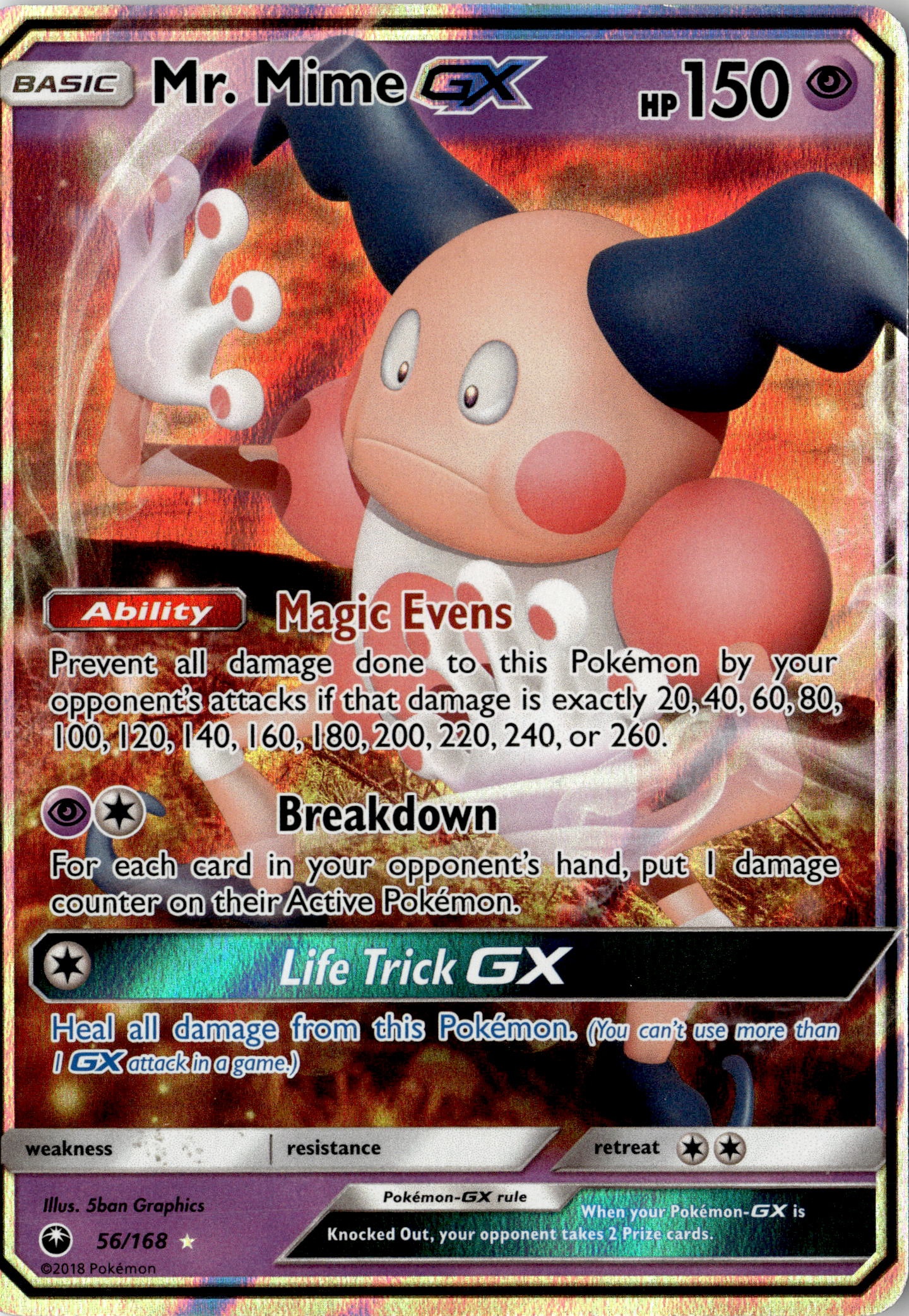 Mr. Mime GX graded slab