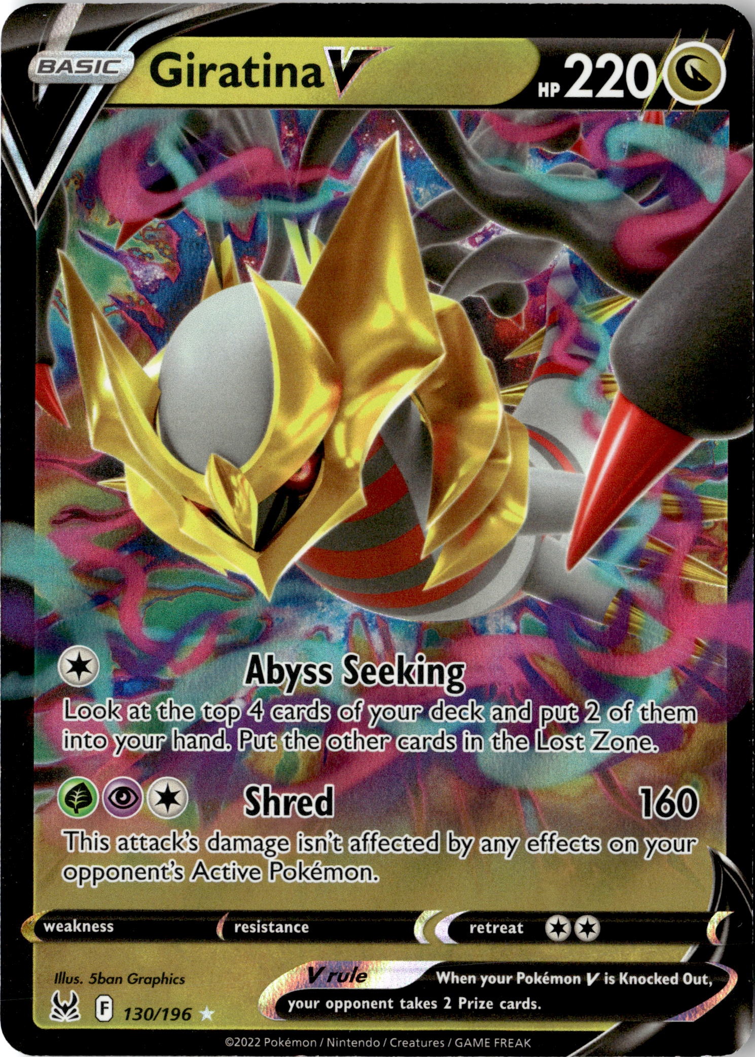 2022 Pokemon Lor En Giratina V graded slab