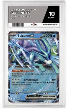 2015 POKEMON DCR EN Double Crisis-HOLO #010 SUICUNE EX MPE 10 GEM/MT — graded card up for auction