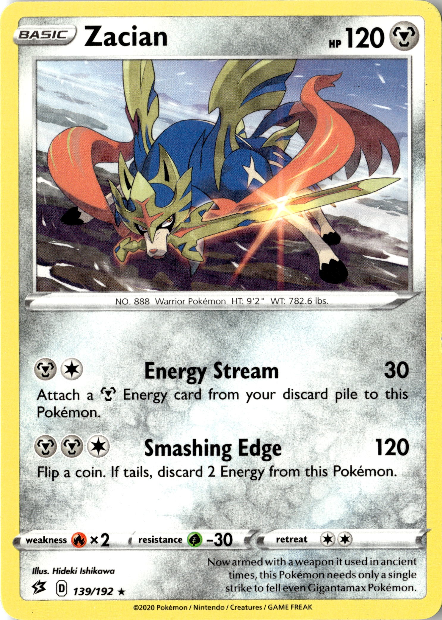 2020 Pokemon Rcl En Zacian graded slab