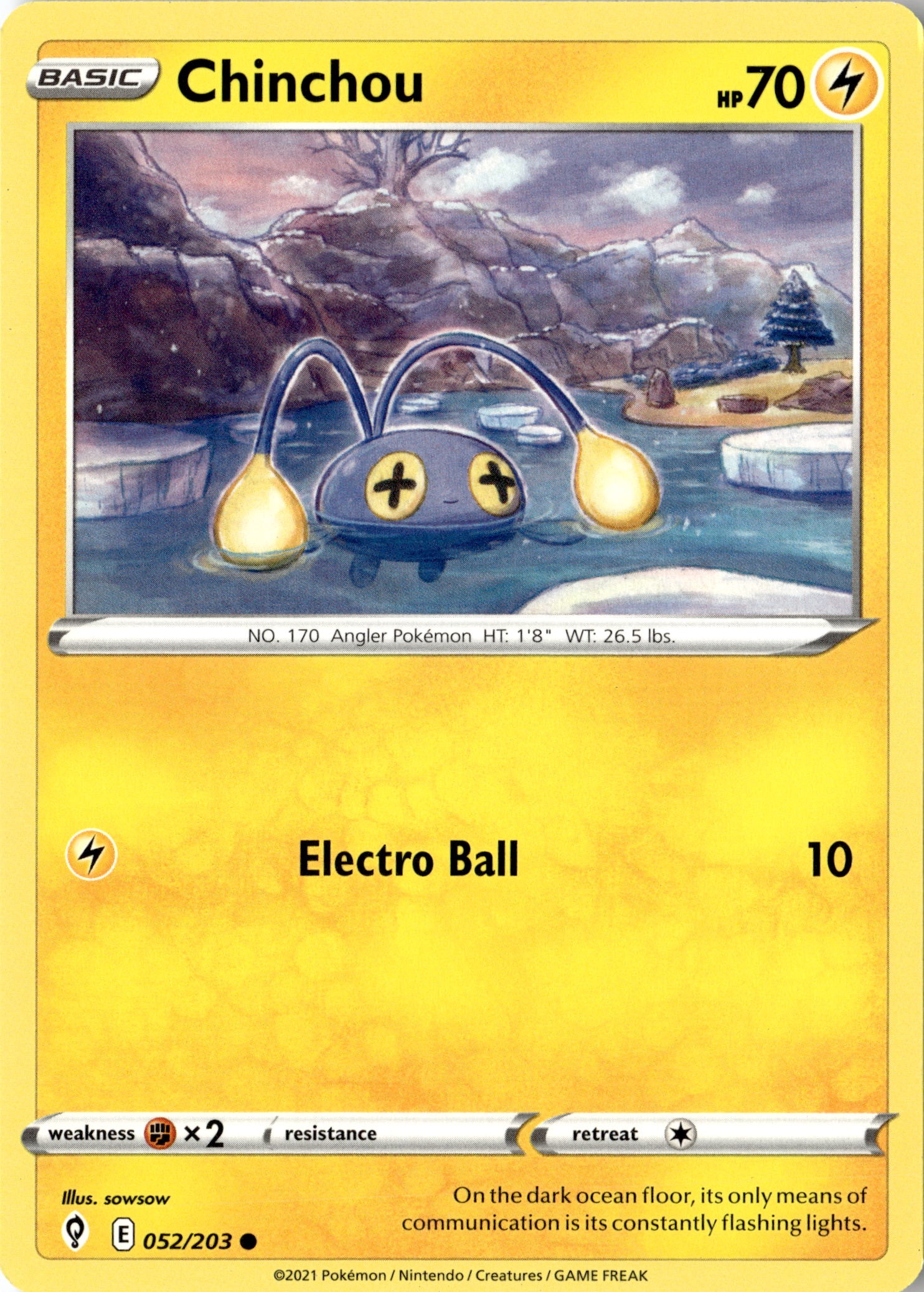 2021 Pokemon Evs En Chinchou graded slab