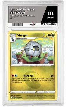 2021 POKEMON EVS EN Evolving Skies-REV HOLO #108 Shelgon MPE 10 GEM/MT — graded card up for auction